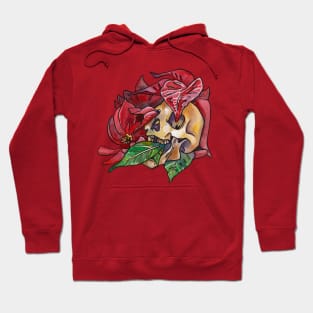 Poinsettia Skull for Christmas Cheer Hoodie